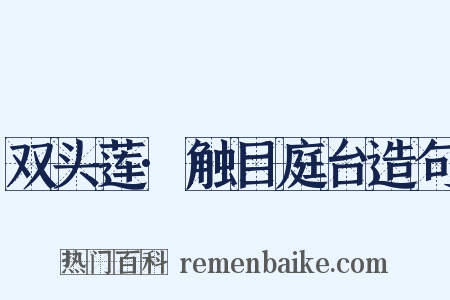 双头莲·触目庭台造句是什么意思的图片